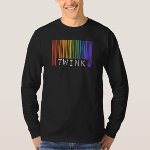 Gay Twink Barcode Gay Pride Flag Aesthetic Trendy T-Shirt