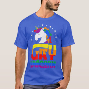 Gay Unicorn Cute Trendy Majestic Magic Gay Pride A T-Shirt