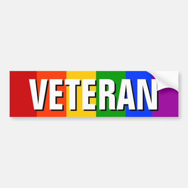 GAY VETERAN BUMPER STICKER (Front)