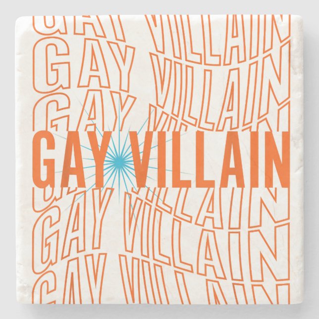 Gay Villain Funny Meme LGBT Gay Pride Lesbian LGBT Stone Coaster (Front)