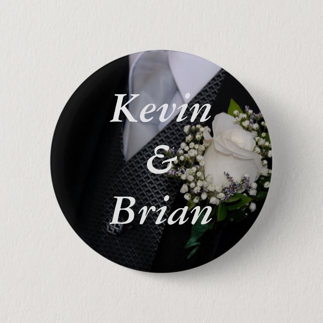 Gay Wedding 6 Cm Round Badge (Front)