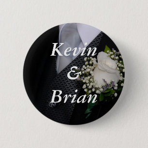 Gay Wedding 6 Cm Round Badge
