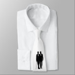 Gay Wedding Black and White Grooms Tie<br><div class="desc">High fashion and tuxedo wearing grooms</div>