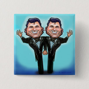 Gay Wedding Cake Dolls 15 Cm Square Badge