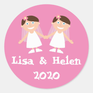 Gay Wedding Classic Round Sticker