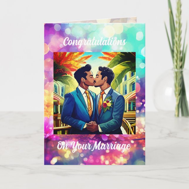 Gay Wedding Congratulations Card (Front)