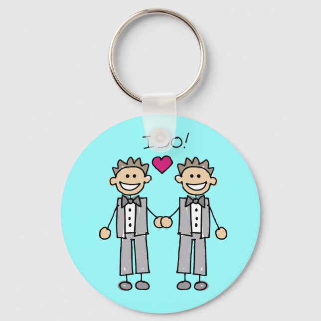 Gay Wedding Favours Key Ring (Front)