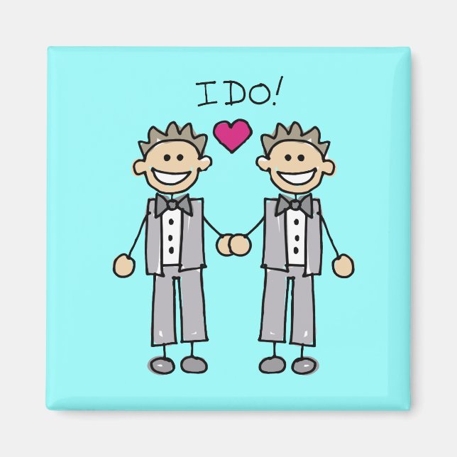Gay Wedding Favours Magnet (Front)