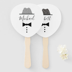 Gay Wedding Grooms  Hand Fan