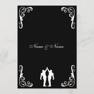 Gay Wedding Invitation - Groom and Groom
