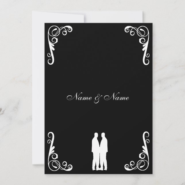 Gay Wedding Invite - Two Grooms (Front)