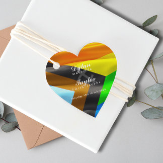 Gay Wedding Pride Flag Typography Favour Tags