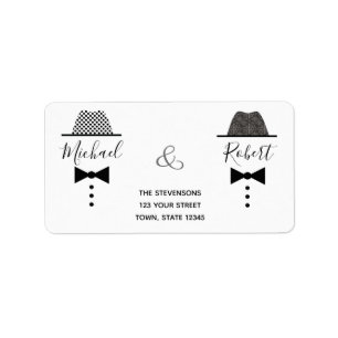 Gay Wedding Return Address Label