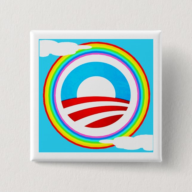 GAY WOMEN FOR  BARACK OBAMA CAMPAIGN BUTTON (Front)