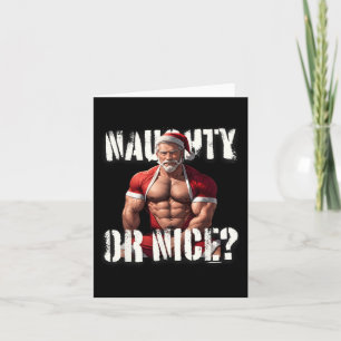 Gay Xmas Muscle Daddy Bear Nice Santa Pride LGBTQ  Card