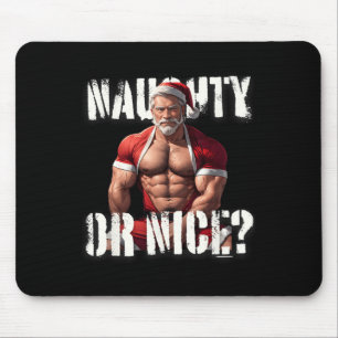 Gay Xmas Muscle Daddy Bear Nice Santa Pride Lgbtq Mouse Pad