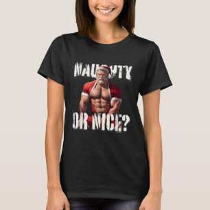 Gay Xmas Muscle Daddy Bear Nice Santa Pride LGBTQ  T-Shirt