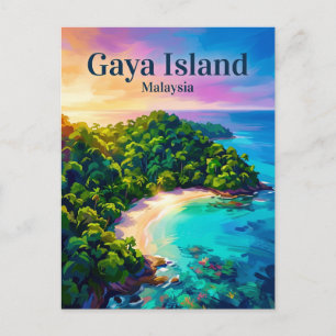 Gaya Island Malaysia Postcard