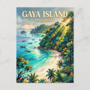 Gaya Island Malaysia Postcard