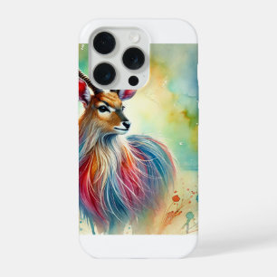 Gayal in the Wild 060924AREF133 - Watercolor iPhone 15 Pro Case