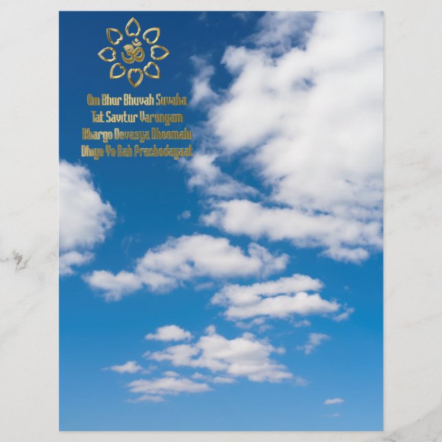 Gayatri mantra flyer (Front)