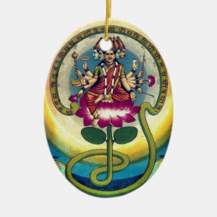  Gayatri Mantra (personification as a goddess) Ceramic Ornament