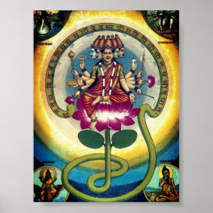  Gayatri Mantra (personification as a goddess) Poster