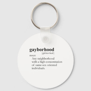 GAYBORHOOD / GAY SLANG T-SHIRT KEY RING