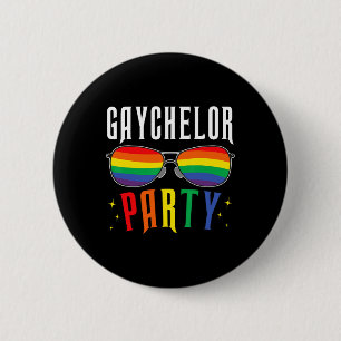 Gaychelor Gay Lesbian Lgbtq Pride Bachelor Party W 6 Cm Round Badge