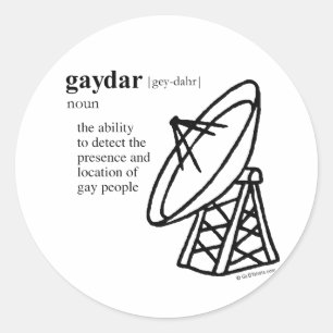 GAYDAR CLASSIC ROUND STICKER