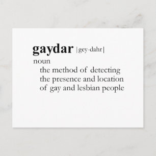 GAYDAR (definition) Postcard