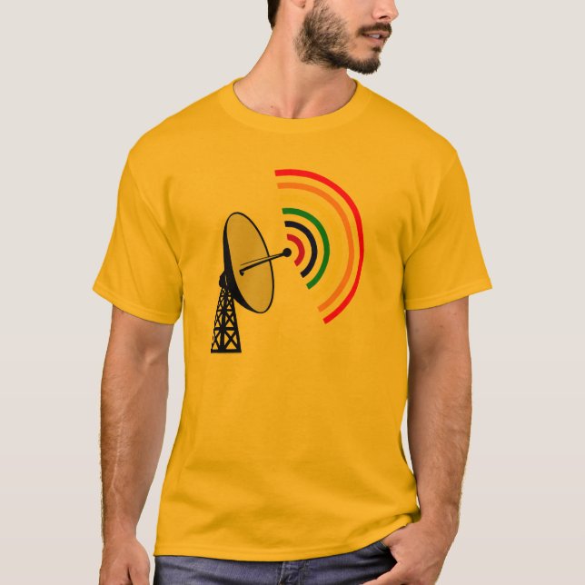 Gaydar Gay Rainbow LGBT Radar T-Shirt (Front)
