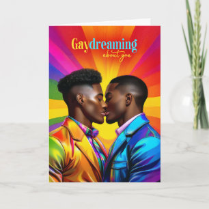Gaydreaming African American Gay Rainbow Love Card