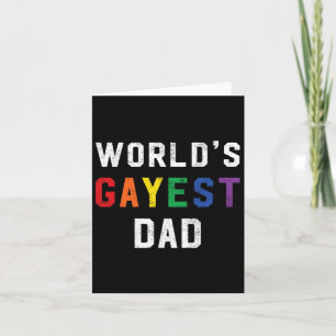 Gayest Dad Cute Gay Pride Lgbt Fathers Day  Card