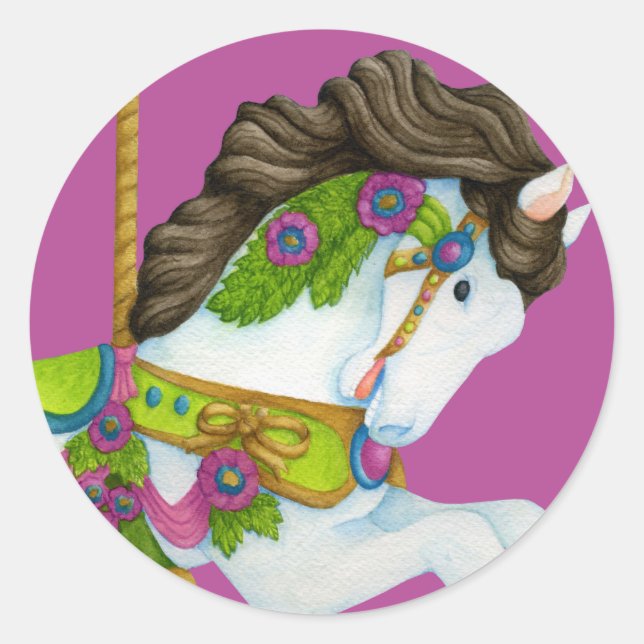 Gayle Carousel Horse Sticker (Front)