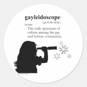 GAYLEIDOSCOPE CLASSIC ROUND STICKER