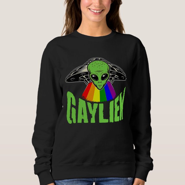 Gaylien Gay Bear  Pride For Men Women Cute Lgbtq   Sweatshirt (Front)