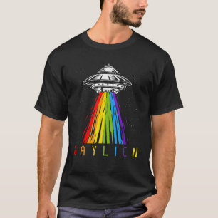 Gaylien Shirt Alien Area 51 Gay UFO Gay Pride Flag