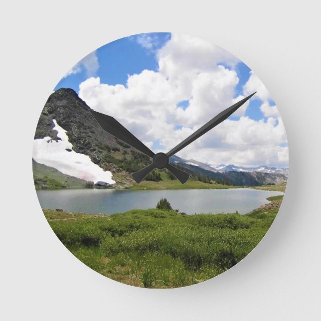 Gaylor Lakes, Tioga Pass, Yosemite, CA Round Clock (Front)