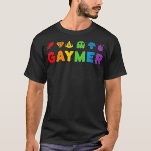 Gaymer Funny LGBTQ Pride Rainbow Gay Video Game Lo T-Shirt
