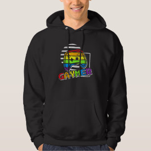 Gaymer Game Over Gamer Game Gaming Lesbian Bisexua Hoodie