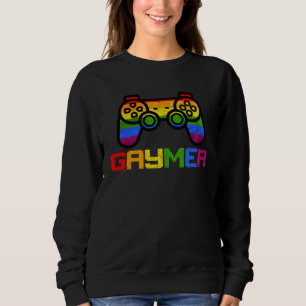 Gaymer Gamer Gay Pride LGBT  Lesbian Rainbow Flag Sweatshirt