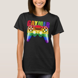 Gaymer Gamer Gay Pride Lgbt Rainbow Flag Video Gam T-Shirt
