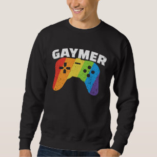 GayMer Gay Flag In Controler LGBT Gay transgender  Sweatshirt