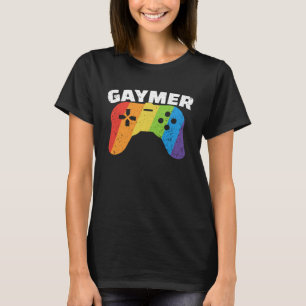 GayMer Gay Flag In Controler LGBT Gay transgender  T-Shirt