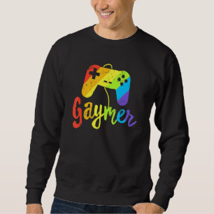 Gaymer Gay Gamer Lgbt Pride Rainbow Parade March L Sweatshirt