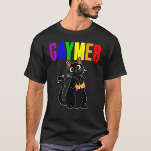 Gaymer Gay Pride Flag Gamer Lgbtq Video Game Black T-Shirt