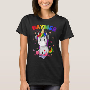 Gaymer Gay Pride Flag Lgbt Gamer Lgbtq Gaming Unic T-Shirt