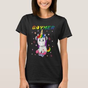 Gaymer Gay Pride Flag Lgbt Gamer Lgbtq Video Gamin T-Shirt