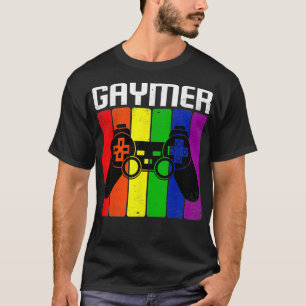 Gaymer Gay Pride Rainbow Flag Proud LGBTQ Cool LGB T-Shirt